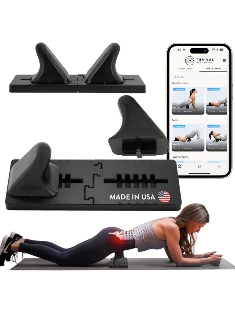 Adjustable Psoas Muscle Release Tool - Patented Design for Pain Relief